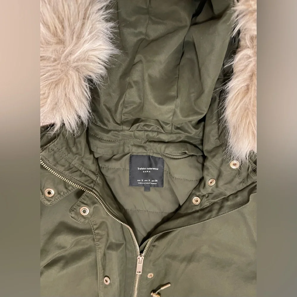 ZARA Khaki Fall/Winter Jacket - Picture 8 of 11